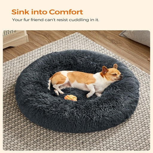 Feandrea Dog Bed with Removable Washable Cushion 60cm Dark Gray Cares Fast shipping On sale