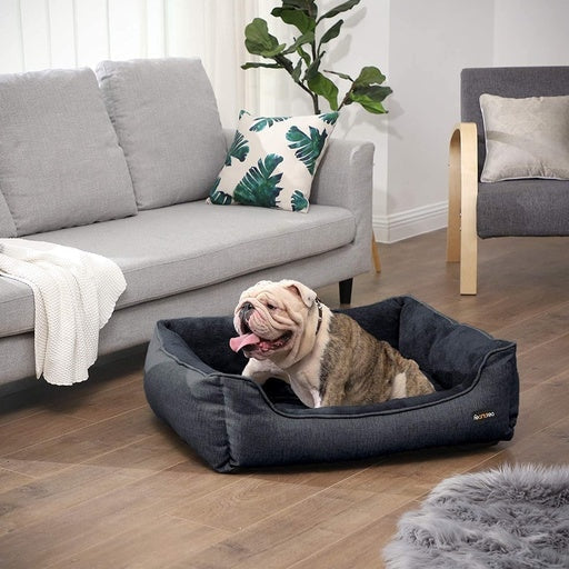 Feandrea Dog Sofa Bed with Removable Washable Cover 90cm Dark Grey Cares Fast shipping On sale