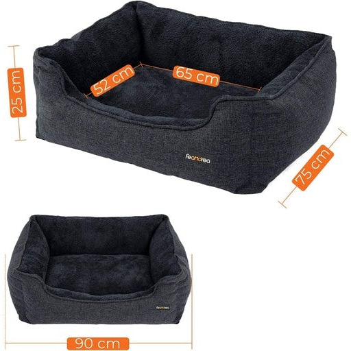 Feandrea Dog Sofa Bed with Removable Washable Cover 90cm Dark Grey Cares Fast shipping On sale