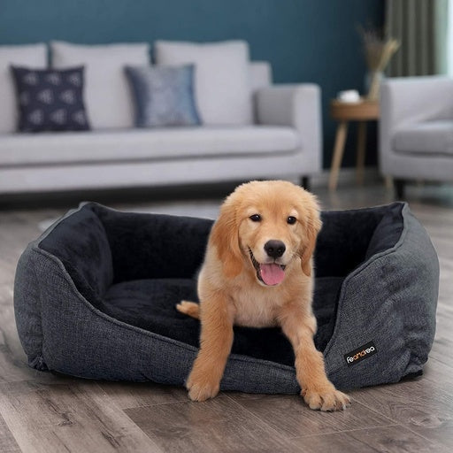 Feandrea Dog Sofa Bed with Removable Washable Cover 90cm Dark Grey Cares Fast shipping On sale