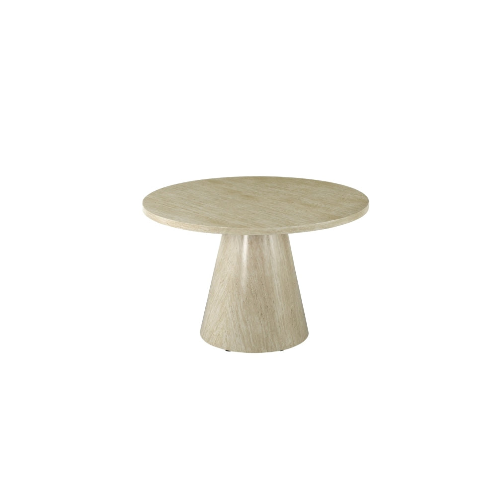 Fiore Round Wooden Kitchen Dining Table French Fawn 120cm - Natural Fast shipping On sale