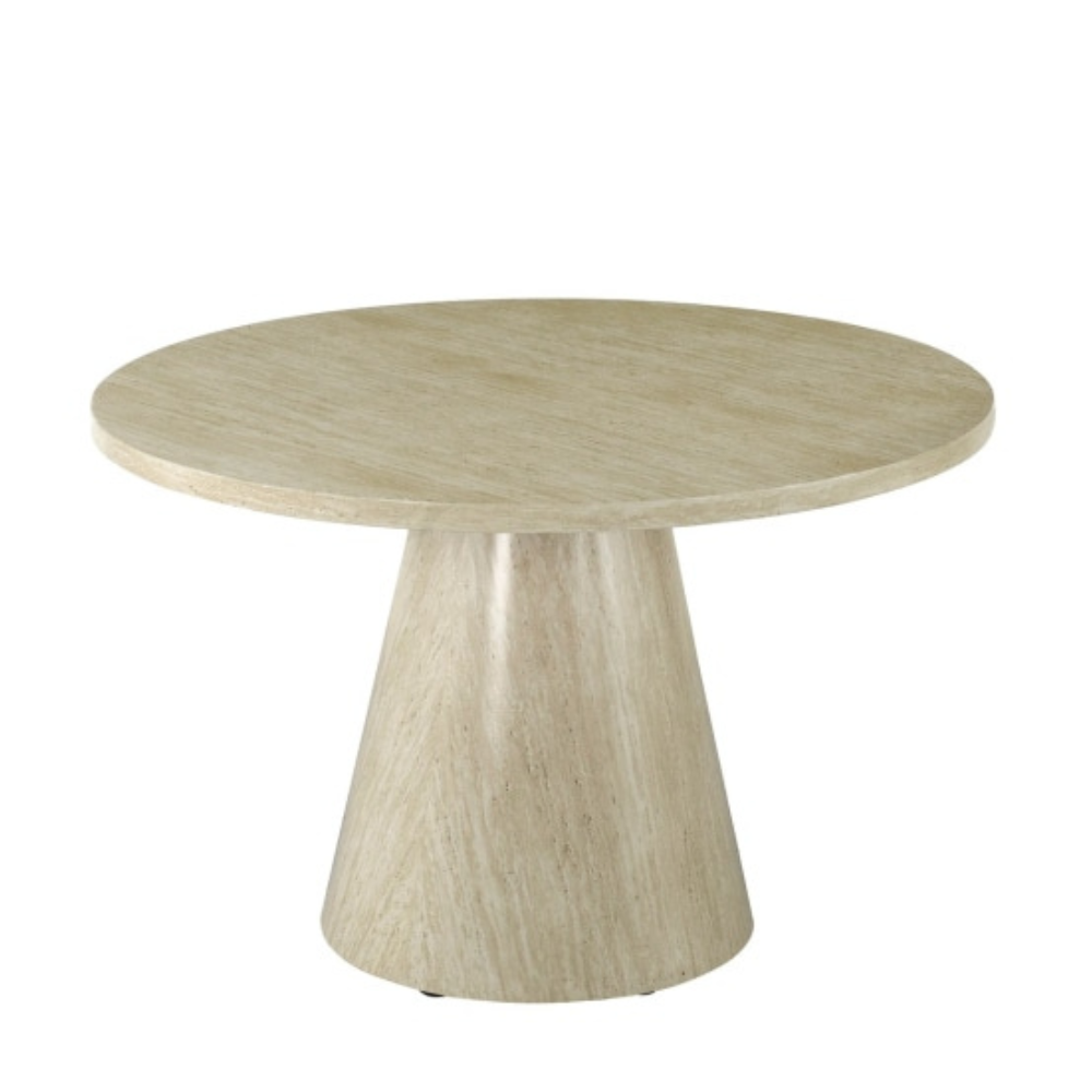 Fiore Round Wooden Kitchen Dining Table French Fawn 120cm - Natural Fast shipping On sale