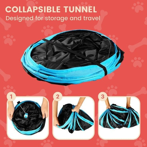 Floofi 4 Holes Pet Cat Tunnel Pink Cares Fast shipping On sale