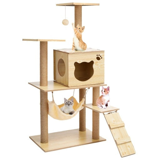 Floofi 4-Tier Condo Cat Tree 120cm Wood Cares Fast shipping On sale