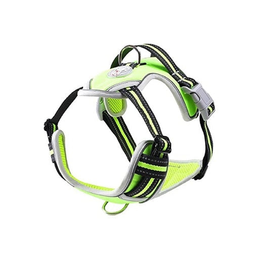 Floofi Dog Pet Harness Vest with Reflective Strips Size L - Green Cares Fast shipping On sale