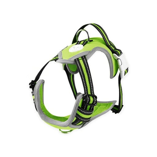 Floofi Dog Pet Harness Vest with Reflective Strips Size L - Green Cares Fast shipping On sale