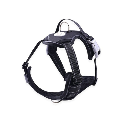 Floofi Dog Pet Harness Vest with Reflective Strips Size M - Black Cares Fast shipping On sale