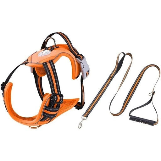 Floofi Dog Pet Harness Vest with Reflective Strips Size XL Orange Cares Fast shipping On sale