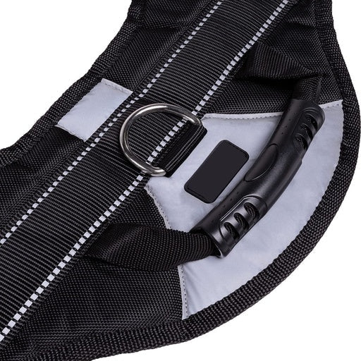 Floofi Dog Pet Harness Vest with Reflective Strips Size XXL Black Cares Fast shipping On sale