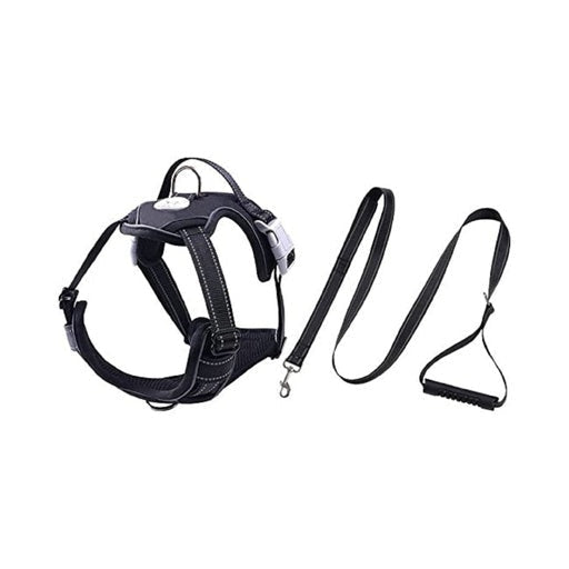 Floofi Dog Pet Harness Vest with Reflective Strips Size XXL Black Cares Fast shipping On sale