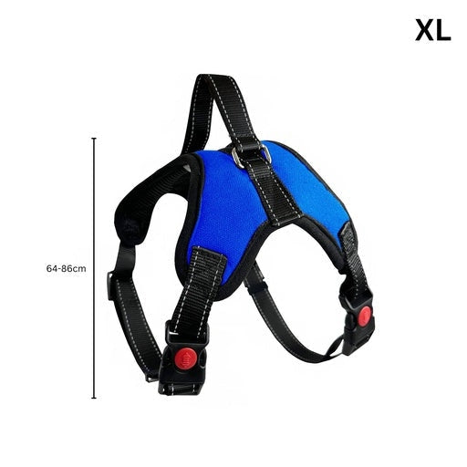 Floofi Dog Pet Harness with Hand Strap Size XL - Blue Cares Fast shipping On sale