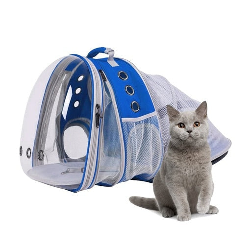 Floofi Expandable Space Capsule Waterproof Backpack Model 1 - Blue Cat Cares Fast shipping On sale