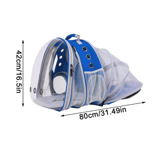 Floofi Expandable Space Capsule Waterproof Backpack Model 1 - Blue Cat Cares Fast shipping On sale