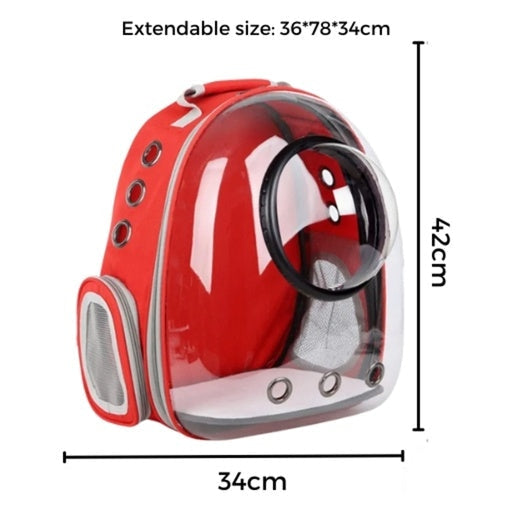 Floofi Expandable Space Capsule Waterproof Backpack Model 2 - Red Cat Cares Fast shipping On sale