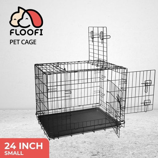 Floofi Pet Dog Foldable Metal Cage 24’’ Cares Fast shipping On sale