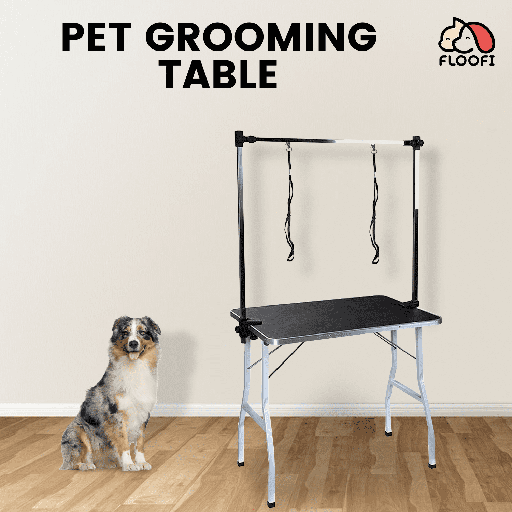 Floofi Foldable Pet Grooming Table 90cm Double Pole - Black Dog Cares Fast shipping On sale