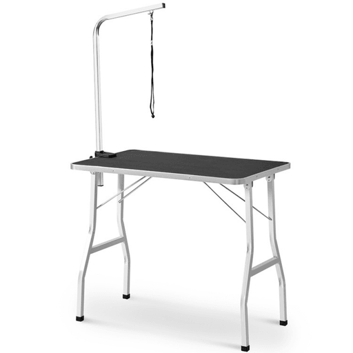 Floofi Foldable Pet Grooming Table 90cm Single Pole - Black Dog Cares Fast shipping On sale