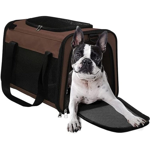 Floofi Portable Pet Carrier Size L - Brown Cat Cares Fast shipping On sale