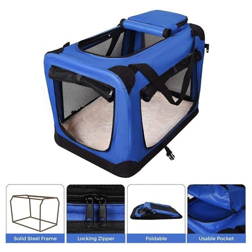 Floofi Portable Pet Carrier Model 1 Size XL - Blue Cat Cares Fast shipping On sale