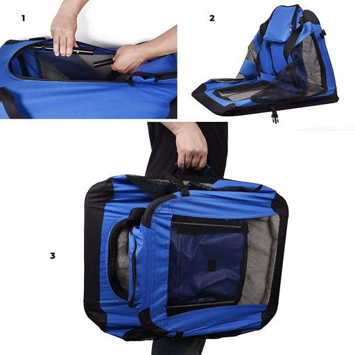 Floofi Portable Pet Carrier Model 1 Size XL - Blue Cat Cares Fast shipping On sale