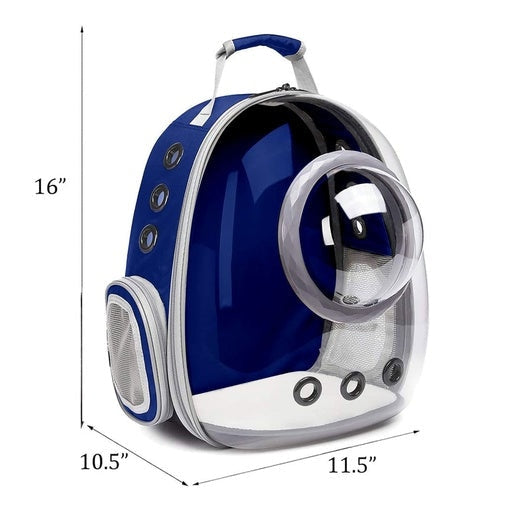 Floofi Pet Space Capsule Backpack Model 2 - Blue Cat Cares Fast shipping On sale