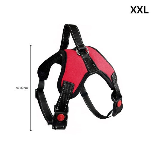 Floofi Pet Dog Harness with Hand strap Size XXL - Red Cares Fast shipping On sale