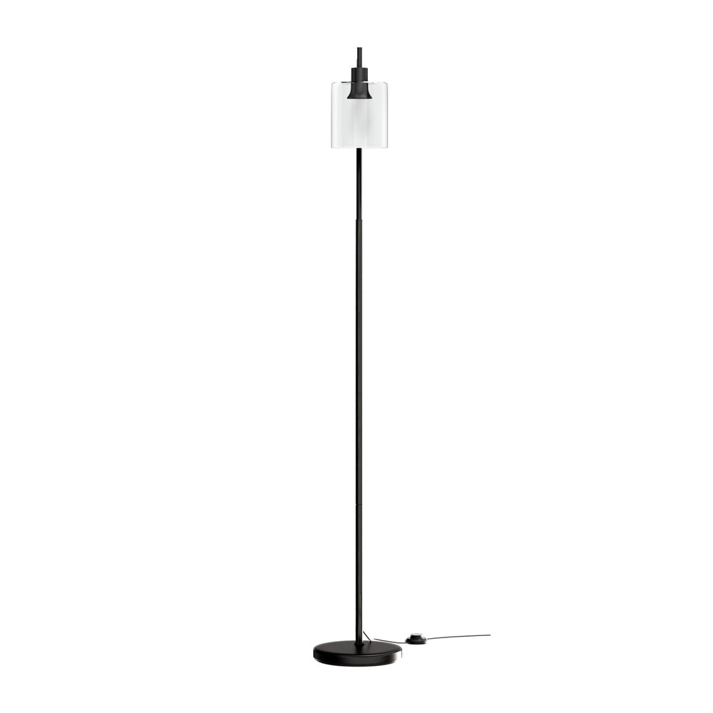 Floor Lamp Light Stand Modern Home Living Room Office Reading Glass Shade Black Fast shipping On sale