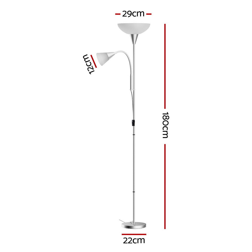 Floor Lamp Mother and Child Modern Home Living Room Office Reading Silver Fast shipping On sale