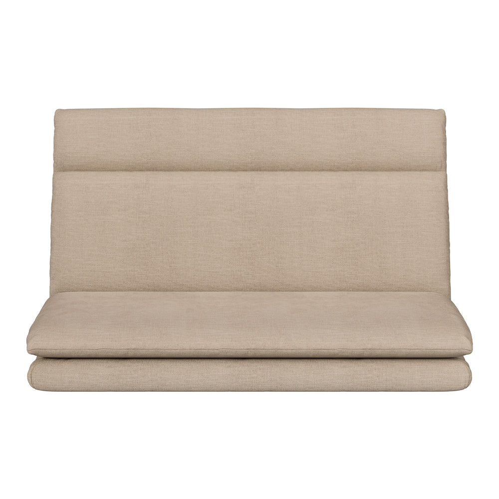 Floor Lounge Sofa Bed 2 Seater Linen Beige Fast shipping On sale