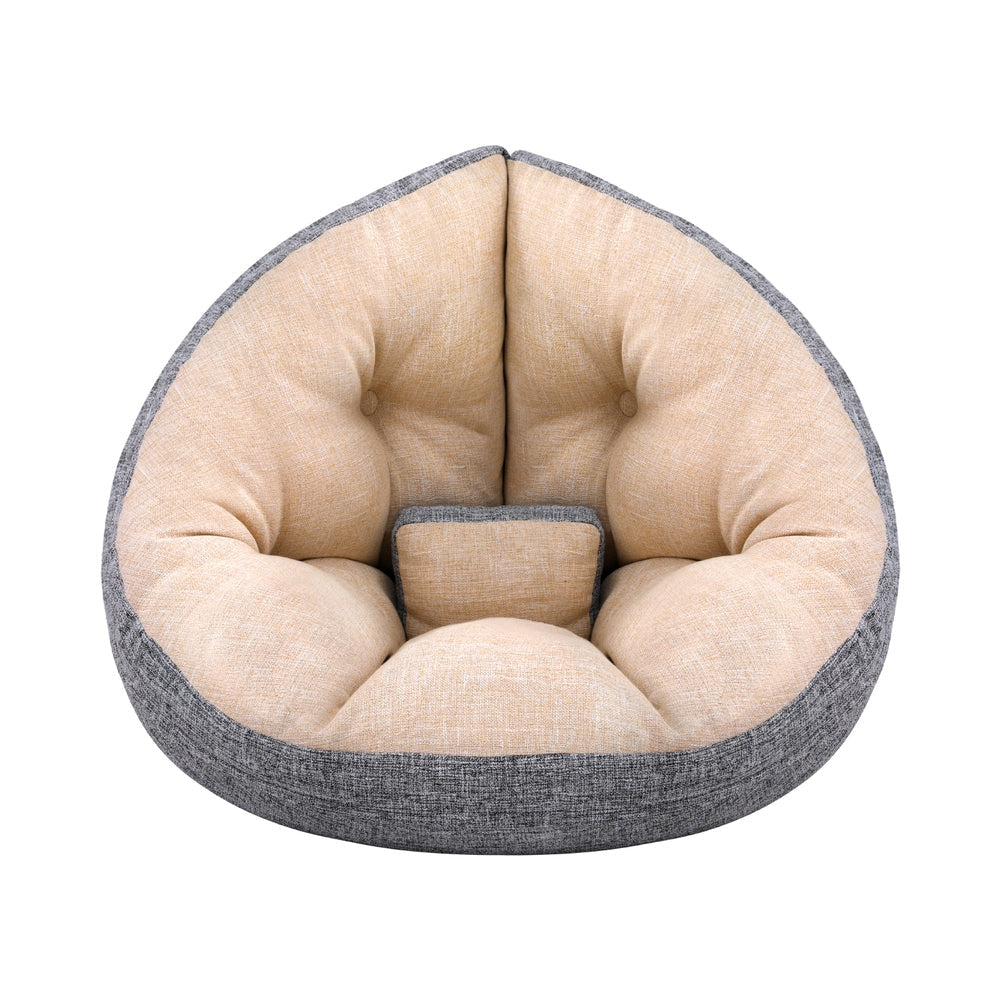 Floor Lounge Sofa Bed Chair Foldable Washable Beige Fast shipping On sale