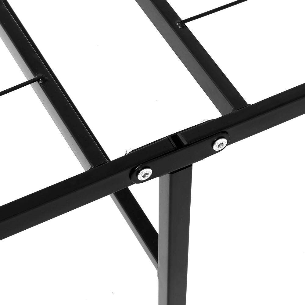 Foldable Double Metal Bed Frame - Black Fast shipping On sale