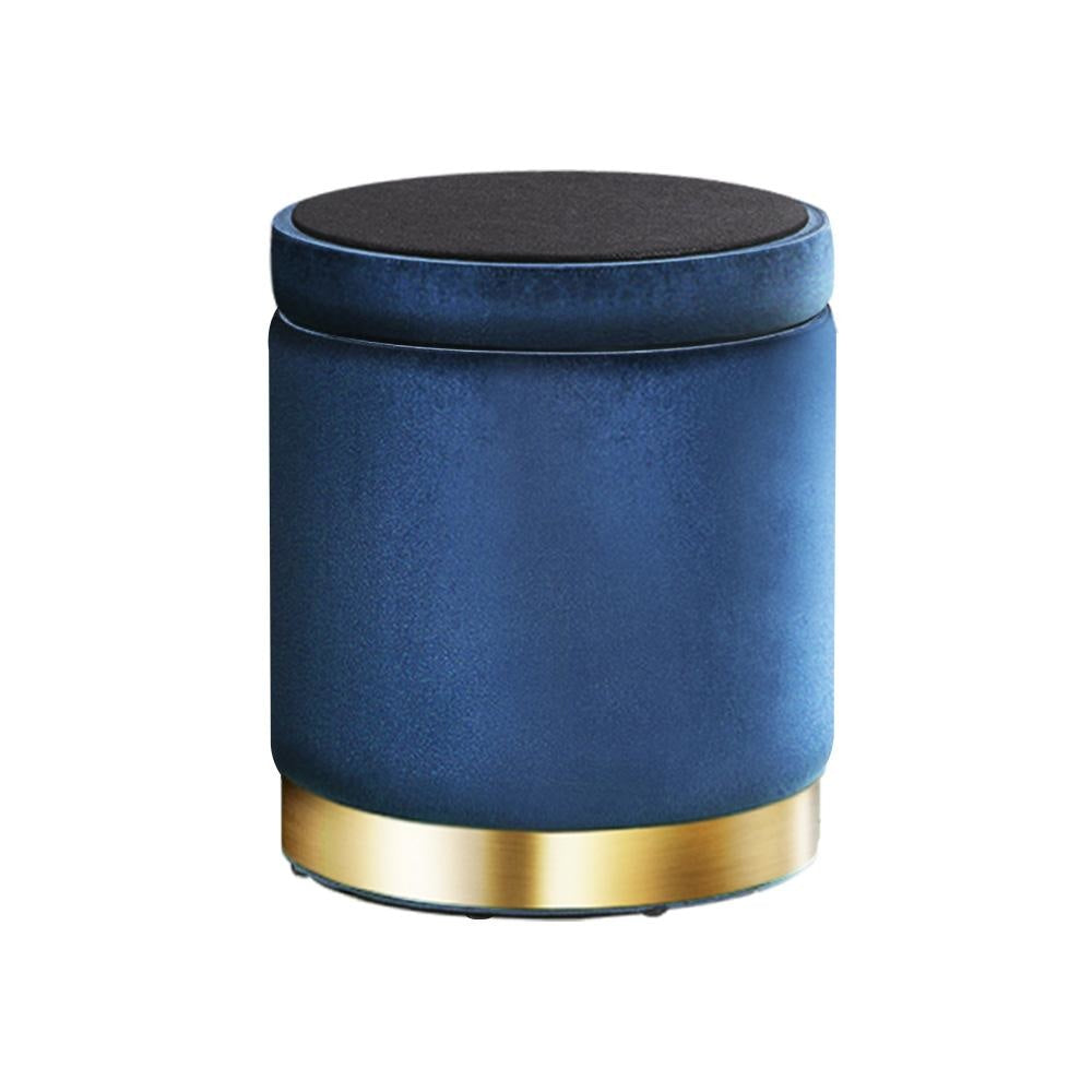 Foot Stool Round Velvet Storage Ottoman Rest Pouffe Padded Seat Footstool Fast shipping On sale