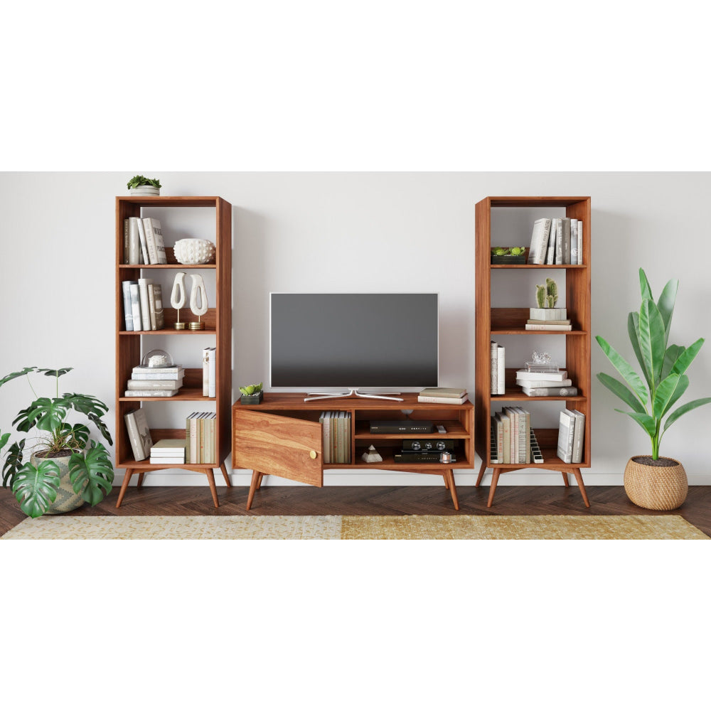 Frank 4-Tier Wooden Open Bookcase Bookshelves Brown Fast shipping On sale