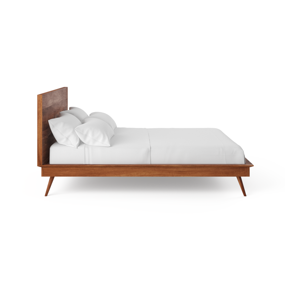 Frank Slim Bed Frame Walnut Queen Fast shipping On sale