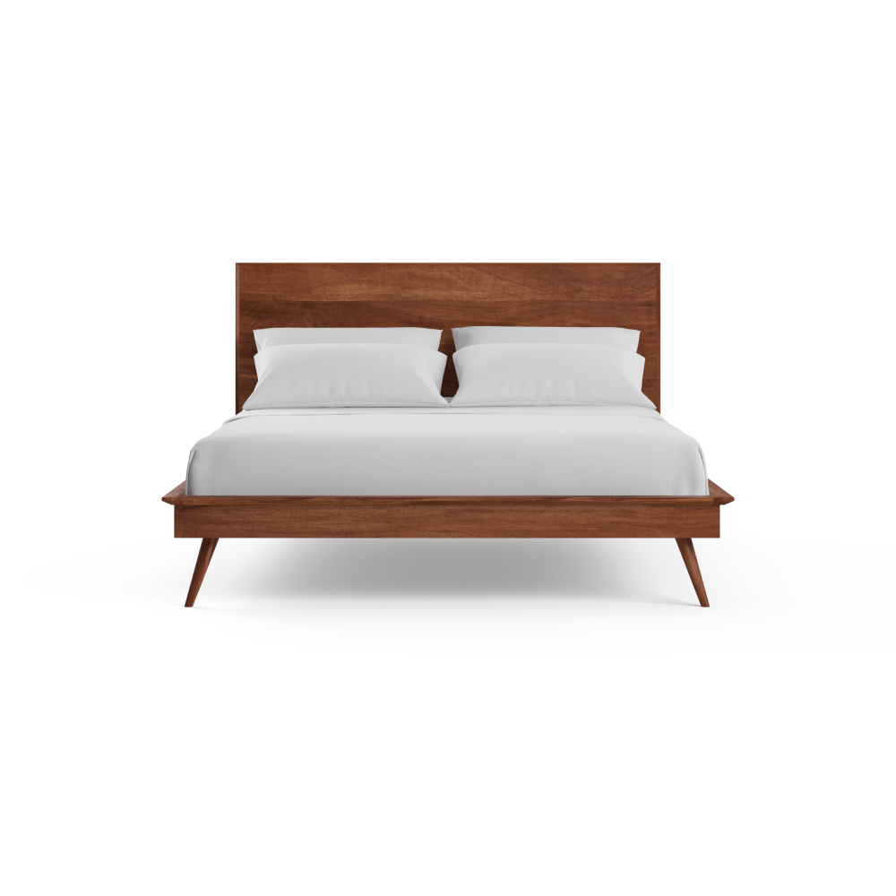 Frank Slim Bed Frame Walnut Queen Fast shipping On sale