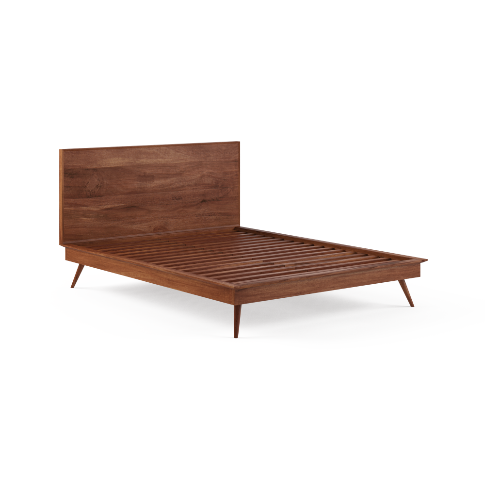 Frank Slim Bed Frame Walnut Queen Fast shipping On sale