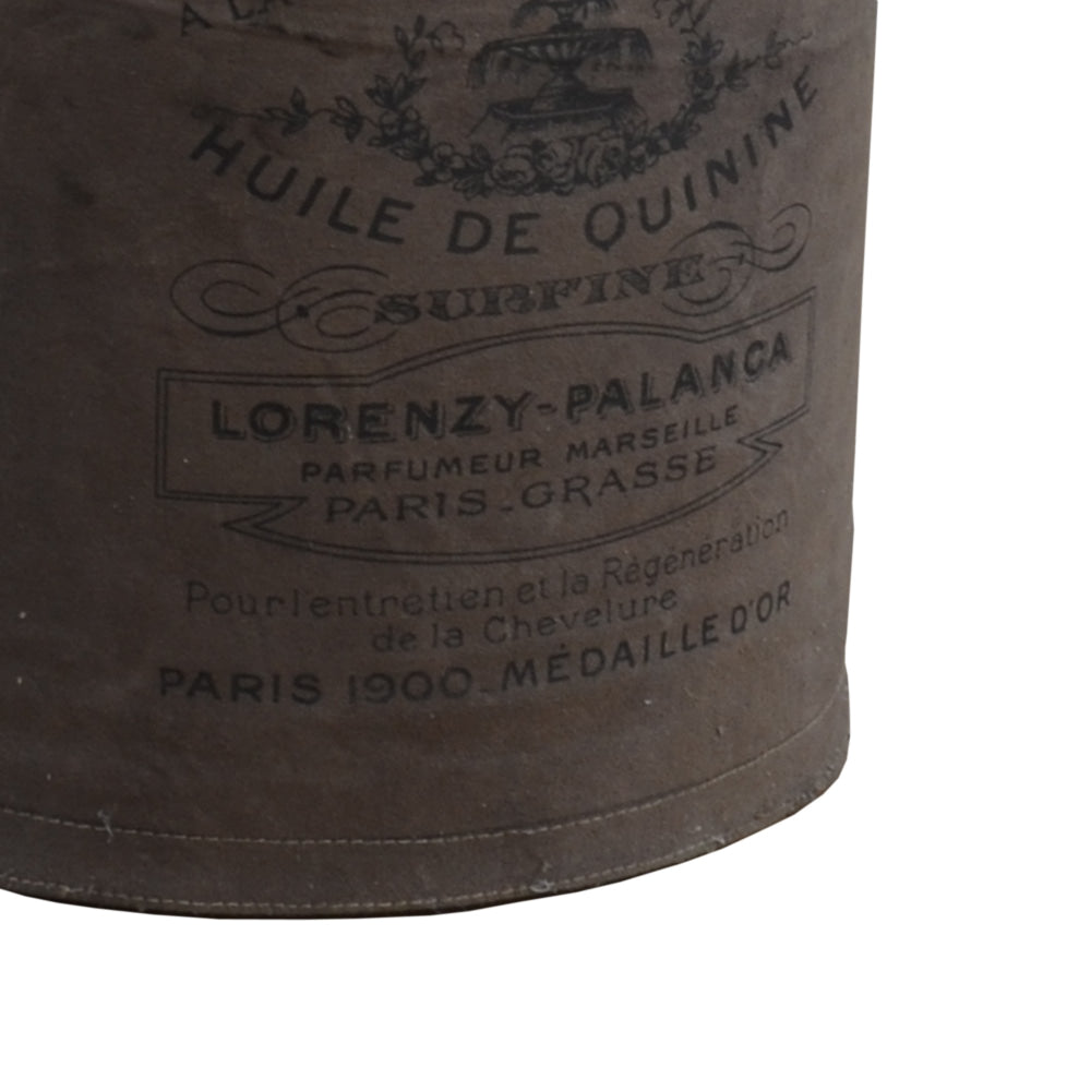 French Industrial Rustic Leather Canvas Perfume Foot Stool Ottoman Fast shipping On sale