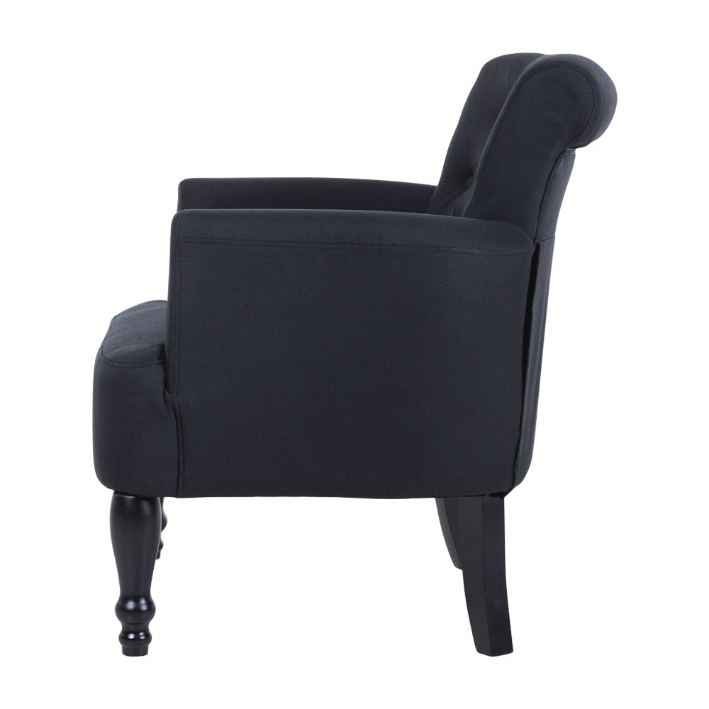 French Lorraine Chair Retro Wing - Black Lounge Fast shipping On sale