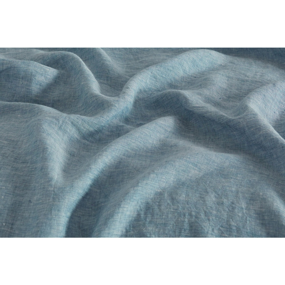 Gabriel French Linen Chambray Quilt Cover Set Blue Double Fast shipping On sale