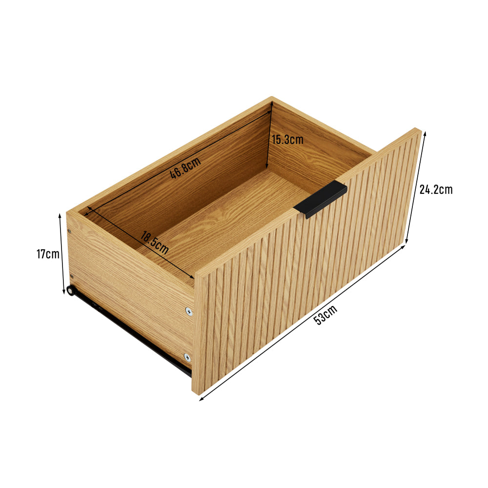 Galene Dresser Lowboy Chest Of 7-Drawers Storage Cabinet Slat Oak Drawers Fast shipping On sale