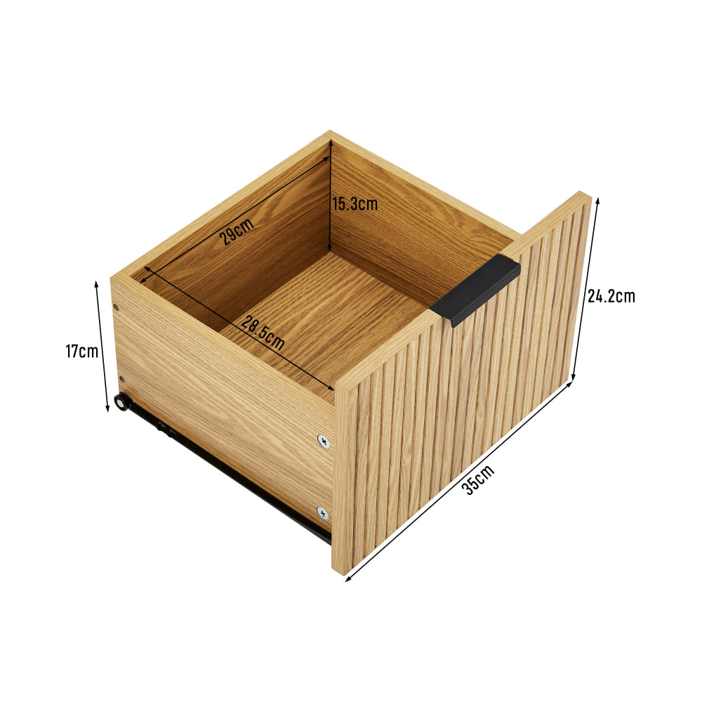 Galene Dresser Lowboy Chest Of 7-Drawers Storage Cabinet Slat Oak Drawers Fast shipping On sale