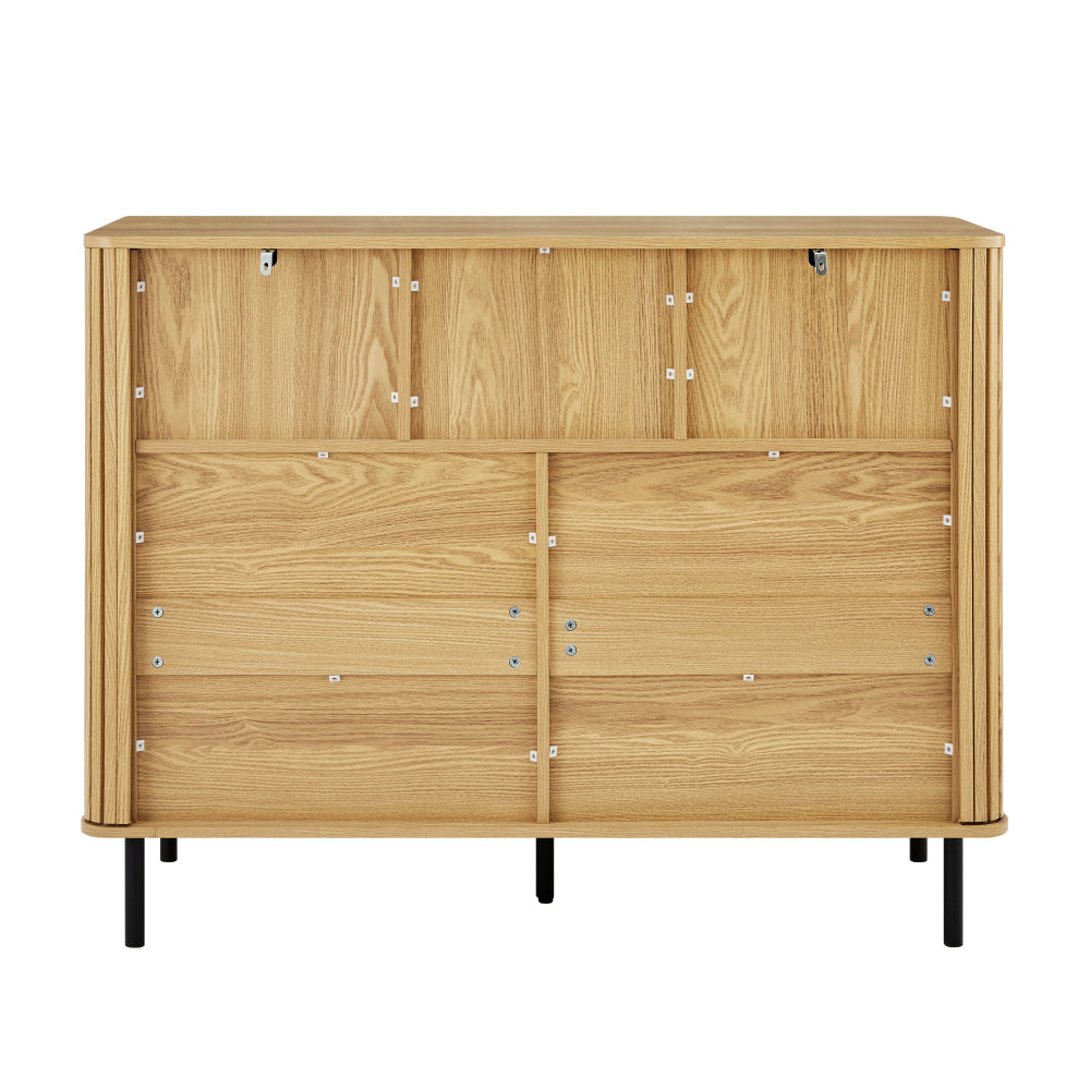 Galene Dresser Lowboy Chest Of 7-Drawers Storage Cabinet Slat Oak Drawers Fast shipping On sale
