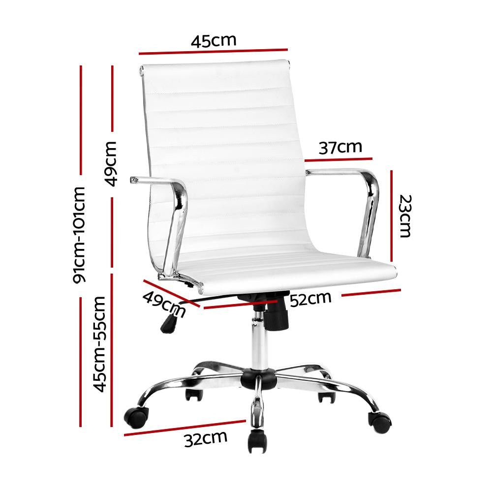 Gaming Office Chair Computer Desk Chairs Home Work Study White Mid Back Fast shipping On sale