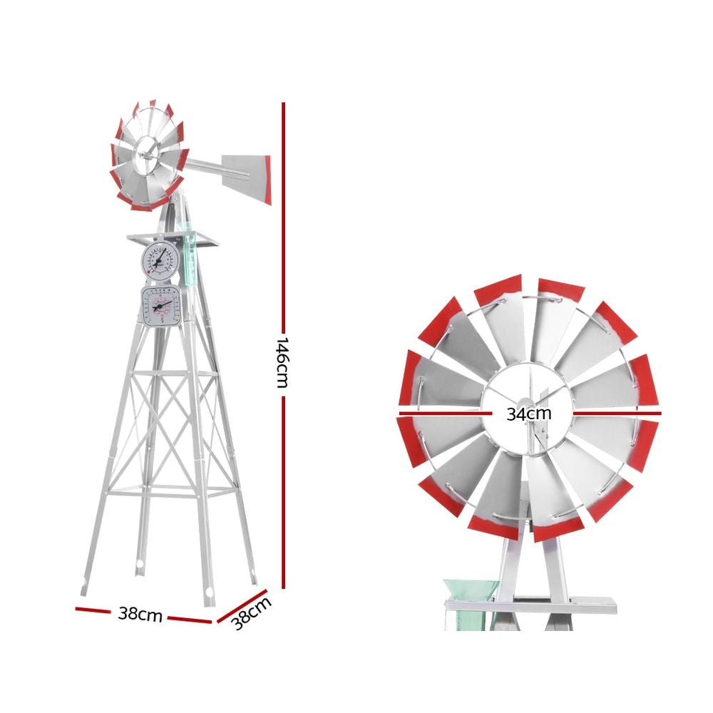 Garden Windmill 4FT 146cm Metal Ornaments Outdoor Decor Ornamental Wind Mill Fast shipping On sale