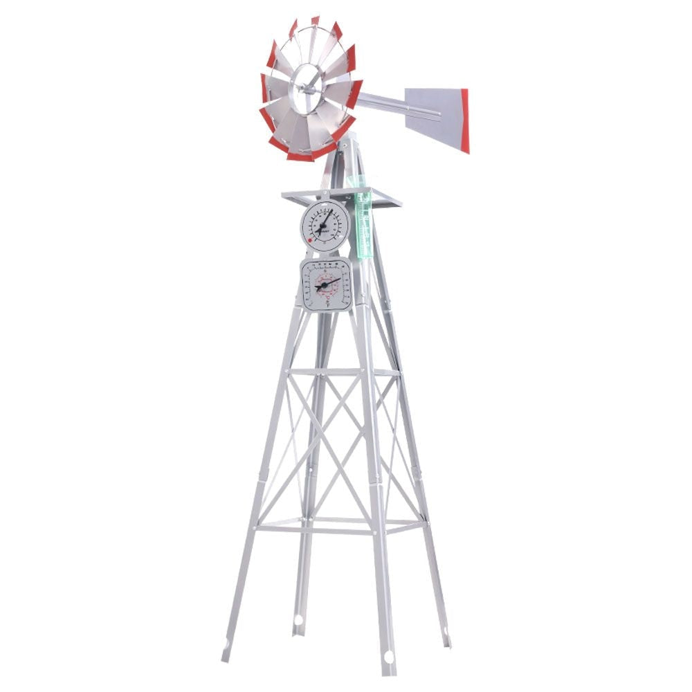 Garden Windmill 6FT 186cm Metal Ornaments Outdoor Decor Ornamental Wind Will Fast shipping On sale