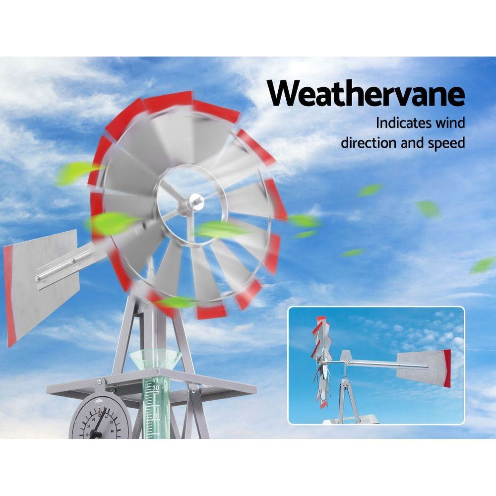 Garden Windmill 6FT 186cm Metal Ornaments Outdoor Decor Ornamental Wind Will Fast shipping On sale