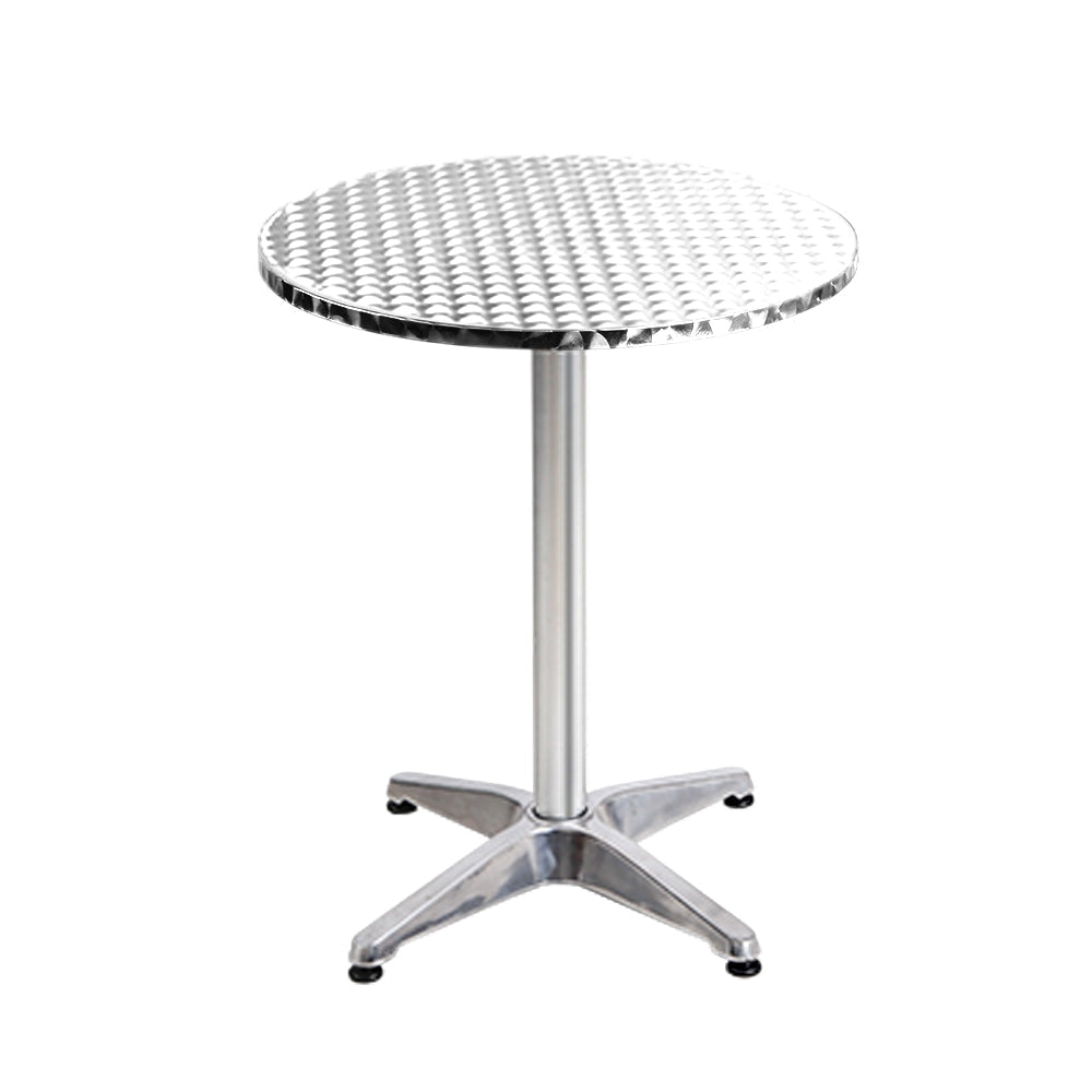 Gardeon 2pcs Outdoor Bar Table Furniture Adjustable Aluminium Cafe Round Sets Fast shipping On sale