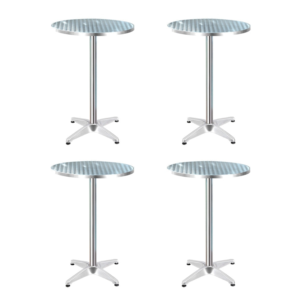 Gardeon 4pcs Outdoor Bar Table Furniture Adjustable Aluminium Cafe Round Sets Fast shipping On sale
