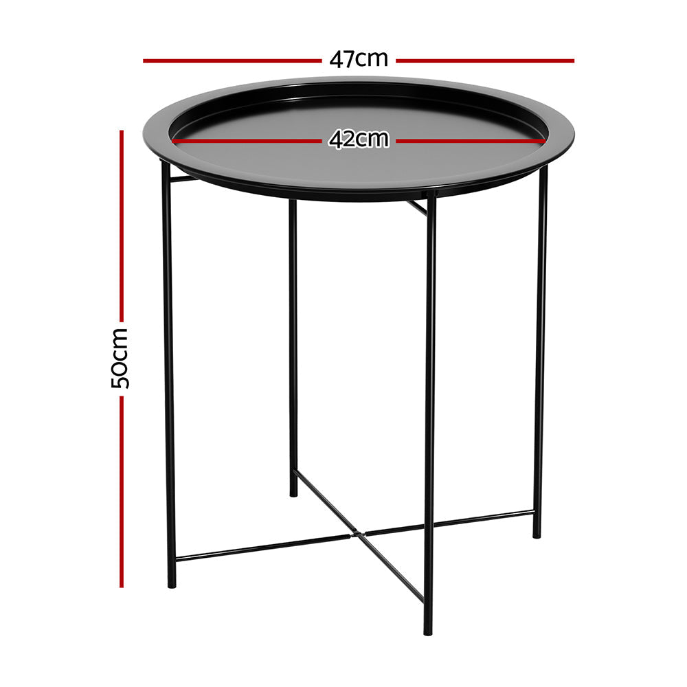 Gardeon Coffee Side Table Steel Outdoor Furniture Indoor Desk Patio Garden Fast shipping On sale