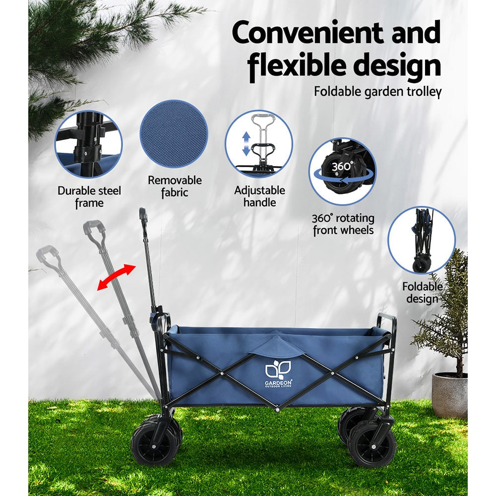 Gardeon Foldable Wagon Cart Trolley Collapsible Beach Outdoor Garden Decor Fast shipping On sale